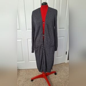 Matty M Charcoal Open Cardigan